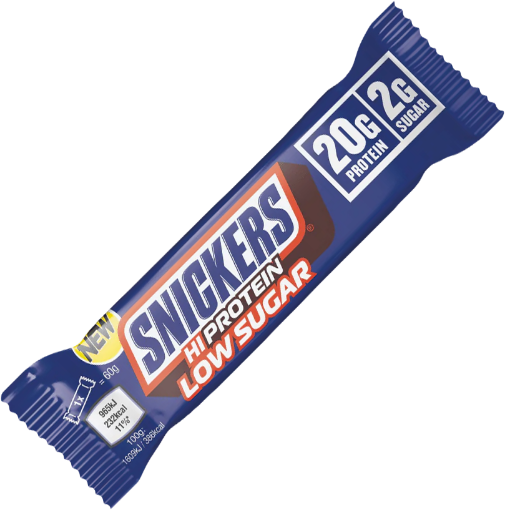 Poza cu Baton Snickers Low Sugar High Protein 57g - Ciocolata cu Lapte