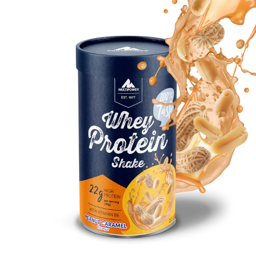 Poza cu Whey Protein Shake 420g - Peanut Caramel MultiPower