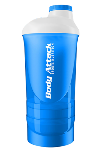 Poza cu SHAKER ALBASTRU-ALB 600 ML BODY ATTACK