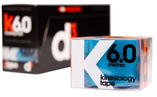 Poza cu K6.0 Banda Kinesiologica Albastru Electric 5cm x 6m - d3Tape