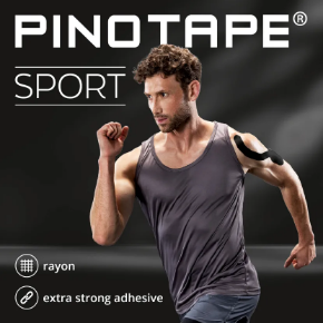 Poza pentru categoria PINOTAPE Sport Extra Strong – bandă kinesiologică din rayon